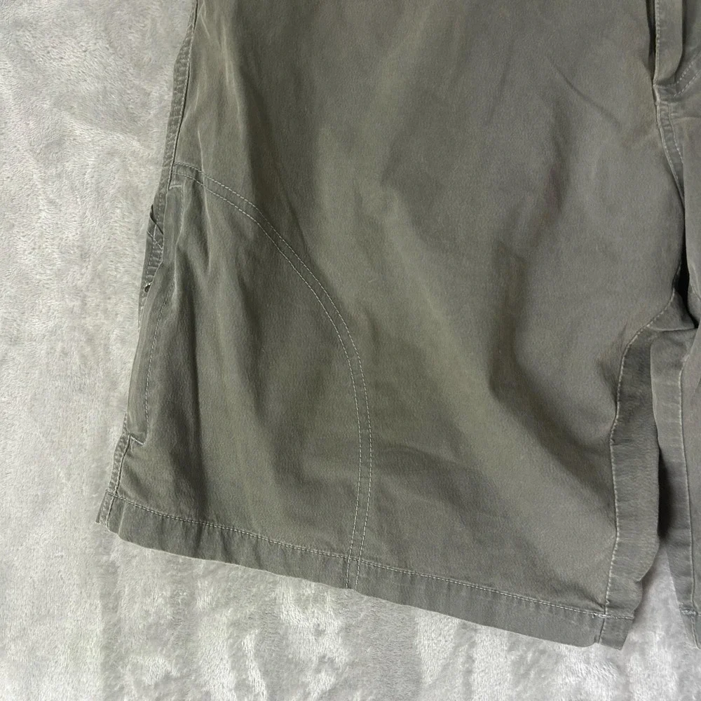 Kuhl Cargo Shorts Mens 38 Gray Canvas Hiking Outdoor Utility Pockets Casual
